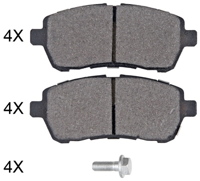 A.B.S. Brake pad set FORD,MAZDA,SUZUKI 37606 04465B1120,04465B1120000,04465B1190 04465B1190000,04465B1191,04465B1320,04465B1320000,1438867,1550219