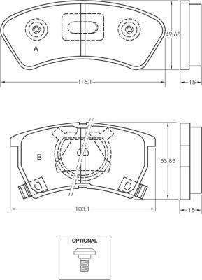 Brake Pad Set, Disc Brake 36620 ABS