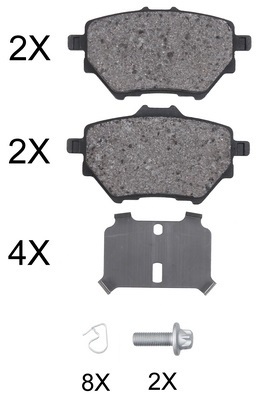 A.B.S. Brake pad set OPEL,FIAT,PEUGEOT 35020 1609000680,1619790880,1636413980 1678167980,YL01896380,155258781,1678167980,1678167980,1609000680