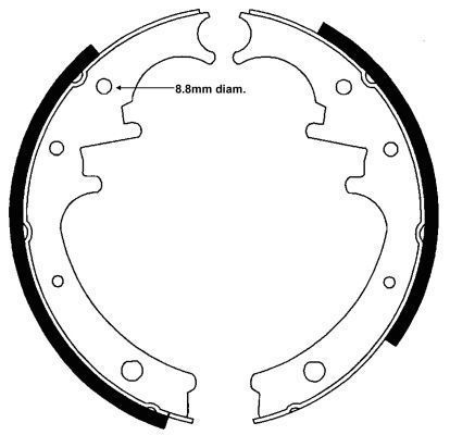 Bromsbackar sats 40481 ABS