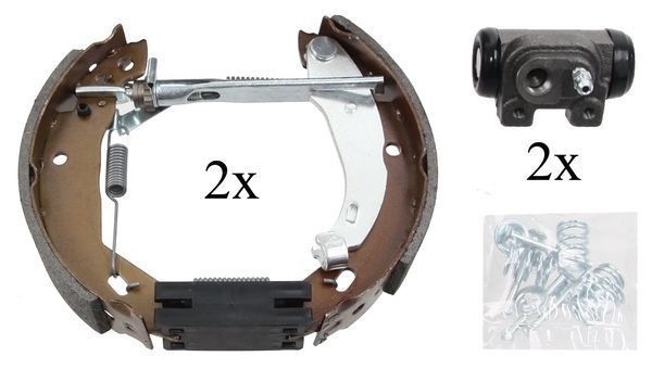 A.B.S. Brake Set, drum brakes with accessories 111403  PEUGEOT,205 II (20A/C),205 I Cabriolet (741B, 20D),205 I (741A/C),205 Kasten