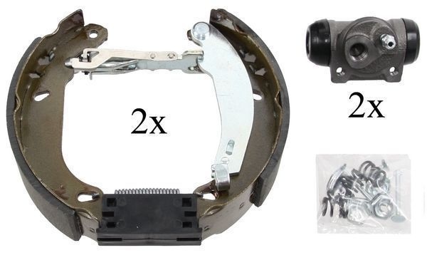 A.B.S. Brake Set, drum brakes with accessories 111407 RENAULT,TWINGO I (C06_),SUPER 5 (B/C40_),CLIO I (B/C57_, 5/357_),TWINGO I Kasten (S06_)