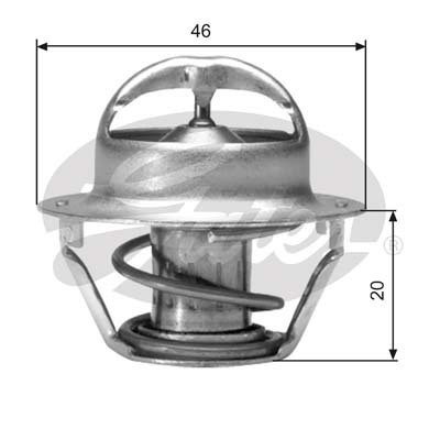 GATES Engine thermostat Opening Temperature: 82°C TH03082G1 Thermostat, coolant,Thermostat PEUGEOT,CITROËN,CHEVROLET,J5 Kasten (280L)