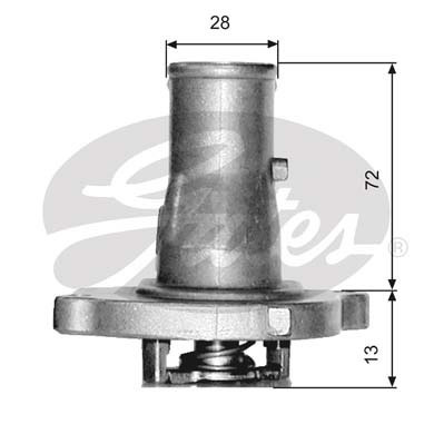 GATES Engine thermostat Opening Temperature: 87°C TH14887G1 Thermostat, coolant,Thermostat FIAT,LANCIA,AUTOBIANCHI,PANDA (169),PUNTO (188)