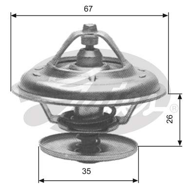 GATES Engine thermostat AUDI,MERCEDES-BENZ,OPEL TH11680G1 035121113,11531466174,11531713040 95VW8488AA,T0697157,0022037575,0022038075,0052032975