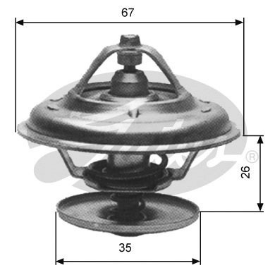 GATES Engine thermostat Opening Temperature: 87°C TH11687G1 Thermostat, coolant,Thermostat BMW,VOLVO,BENTLEY,3 Cabrio (E36),3 Limousine (E36)