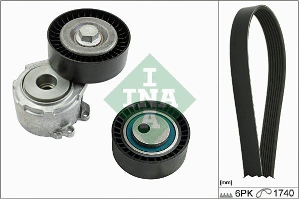 INA V-ribbed belt set FIAT,PEUGEOT,CITROËN 529 0017 10 1613837480,1613839980,1613844680 5750GK,5750GL,5750L1,5750L2,5750R9,5750S0,5750T7,5750T8,5750VS