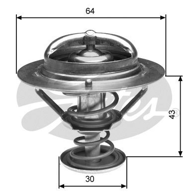 GATES Engine thermostat OPEL,RENAULT,HYUNDAI TH27082G1 MD194988,MD194988,19300RFWG01 19300RFWQ01,19301RFW305,2500035531,2550035530,2550035531,1305A191
