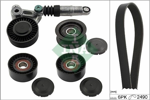 INA V-ribbed belt set AUDI 529 0209 10 059145201E,059903137T,059903341A Serpentine belt kit,Auxiliary belt kit,Poly V-belt kit,V-ribbed belt kit