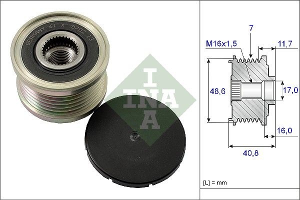 INA Freewheel Clutch MERCEDES-BENZ,OPEL,RENAULT 535 0080 10 231000091R,2310004D0A,231000643R 231000861R,231001017R,231001202R,231001423R,231001430R