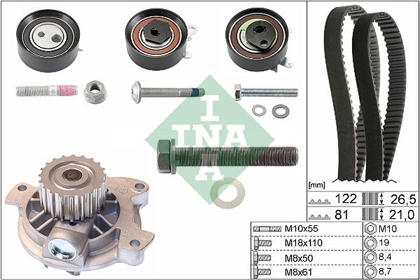 INA Water Pump + Timing Belt Kit VW 530 0483 30 046109119,074109119A,074109119B  074109119E,074109119R,074109243F,074109243G,074109243J,074109243R
