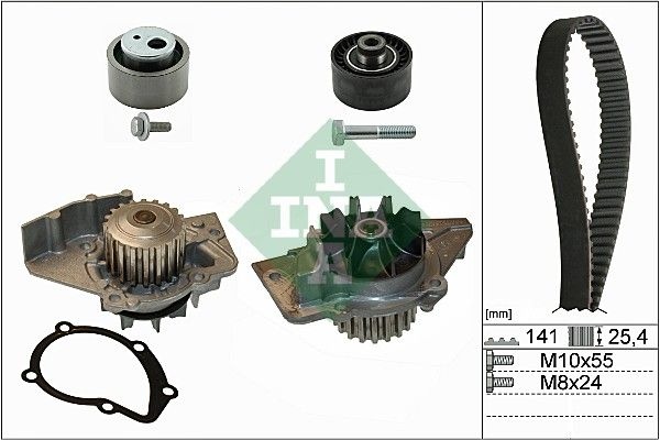 INA Water Pump + Timing Belt Kit FIAT,PEUGEOT,CITROËN 530 0470 30 081696,0816A9,082959  083011,083014,083016,083036,083037,083046,083063,1201C4,081696