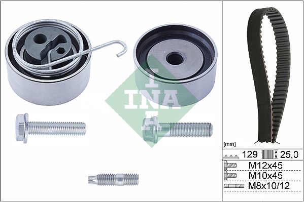 INA Timing belt kit Number of Teeth 1: 129 530 0491 10 Timing belt set,Cam belt kit OPEL,HONDA,VAUXHALL,Astra H Schrägheck (A04),Astra H Caravan (A04)