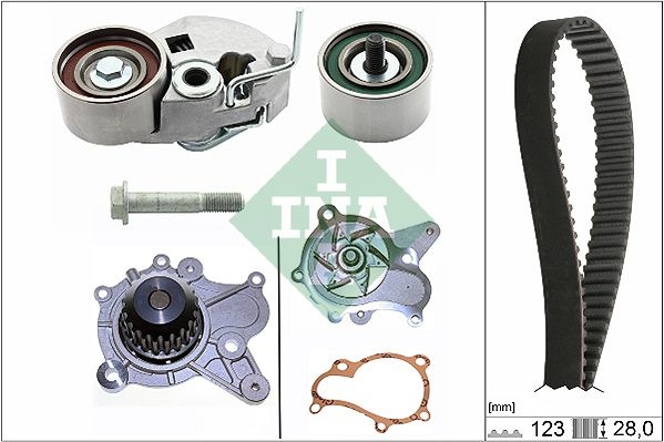 INA Water Pump + Timing Belt Kit HYUNDAI,KIA 530 0542 31 2431227000,2431227250,2441027000 2441027250,2481027000,2481027200,2481027250,2510027400