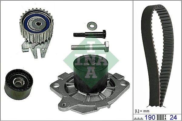 INA Water Pump + Timing Belt Kit FIAT,ALFA ROMEO,LANCIA 530 0622 30 46426983,46432248,46515970 46515972,55192323,55200441,55212159,60813592,60814603