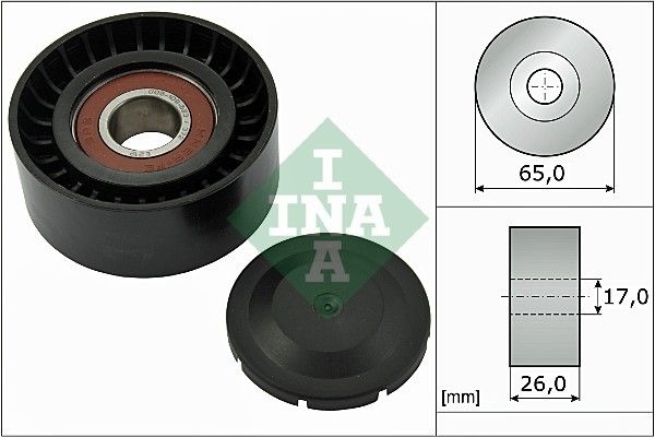 INA Idler Pulley VW,AUDI,PORSCHE 532 0557 10 059903341G,059903341H,95510211920 Guide Pulley,Deflection Pulley,Deflection/Guide Pulley, v-ribbed belt