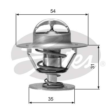 GATES Engine thermostat VW,AUDI,OPEL TH00682G1 056121113,056121113A,90412604 6106381,81TF8575BA,ERT134,08966483,1338024,1338061,90412604,94410601900