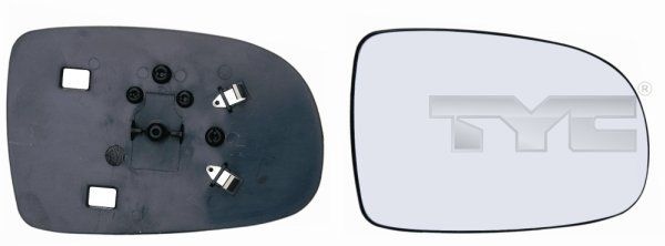 BLIC Wing Mirror Glass Right 6102-02-1292229P Side Mirror Glass,Mirror Glass OPEL,Corsa C Schrägheck (X01),Corsa C Kastenwagen (X01)