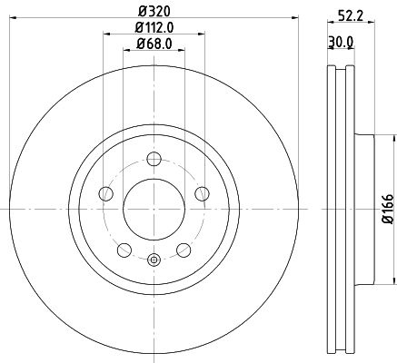 HELLA Brake disc internally vented 8DD 355 113-911 Brake rotor,Brake discs AUDI,A4 Avant (8K5, B8),Q5 (8RB),A4 Limousine (8K2, B8),A5 Sportback (8TA)