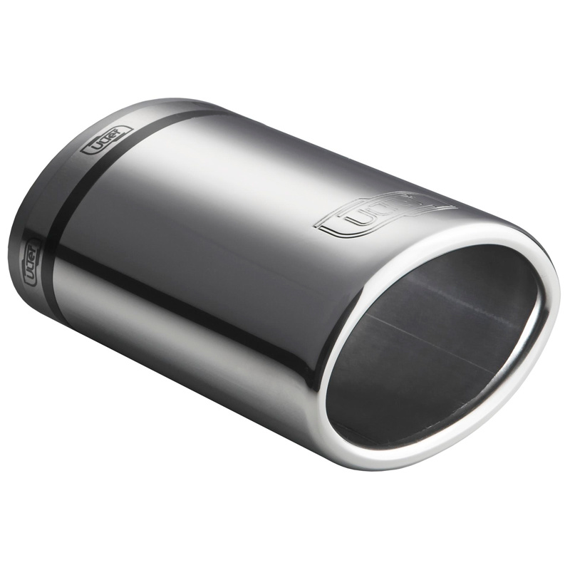 Ulter Sport Exhaust Tip - Oval 120x80mm - Length 120mm - Mounting 50 to 70mm - Stainless Steel