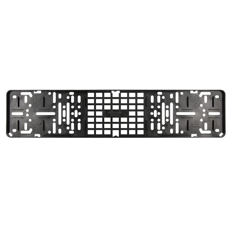 License plate holder black model click without text beach