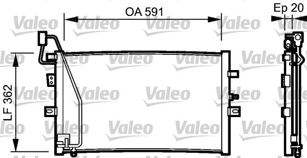 Condenser, air conditioning 814000 Valeo