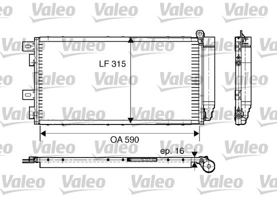 Condenser, air conditioning 817547 Valeo