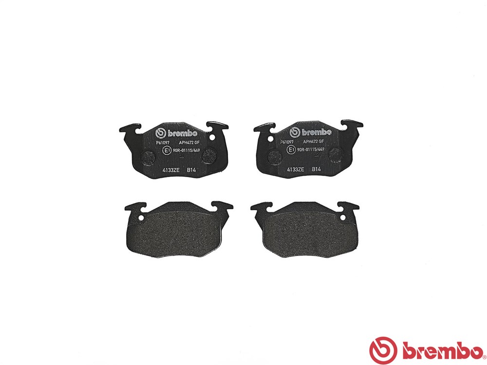 BREMBO Brake pad set PRIME LINE prepared for wear indicator P 61 097 Brake pads,Brake pad set, disc brake PEUGEOT,CITROËN,106 II Schrägheck (1A_, 1C_)