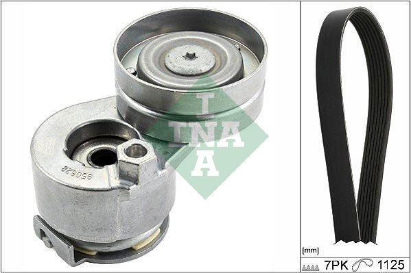 INA V-ribbed belt set RENAULT,DACIA 529 0088 10 117202122R,7701477515,8200072113 8200072120,8200492180,8200673090,8200833550,8200905328,117202122R