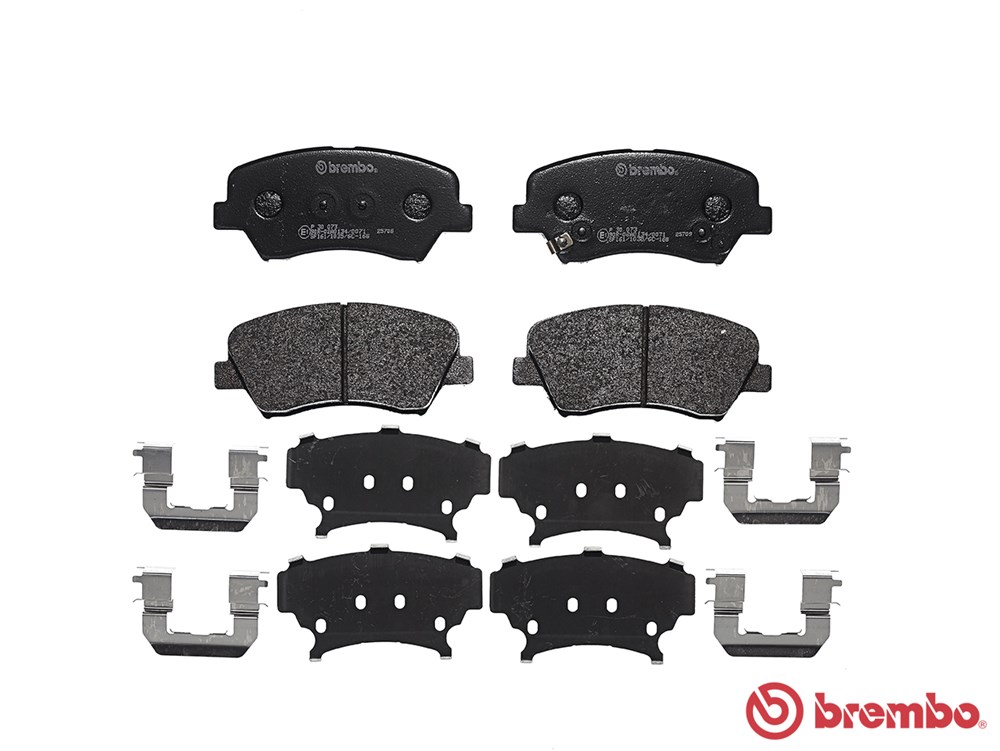 BREMBO Brake pad set HYUNDAI,KIA P 30 073 581011SA30,581012VA00,581012VA10 581012VA50,581012VA60,581013NA50,581013VA10,581013XA00,581013XA10