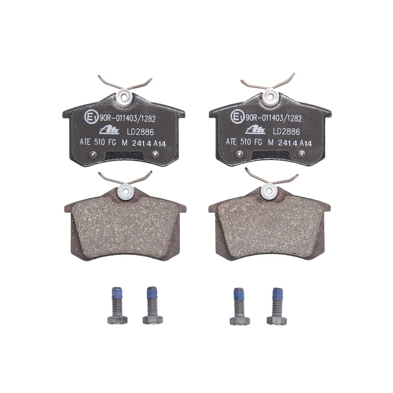ATE Brake pad set excl. wear warning contact 13.0470-2886.2 Brake pads,Brake pad set, disc brake VW,AUDI,SKODA,Golf IV Schrägheck (1J1),POLO (6N2)