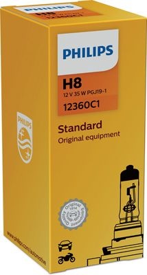 PHILIPS Light Bulbs H8 12360C1 Bulb, spotlight VW,AUDI,MERCEDES-BENZ,Golf VII Schrägheck (5G1, BQ1, BE1, BE2),TOURAN (1T1, 1T2)