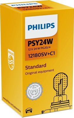 PHILIPS Light Bulbs PSY24W 12180SV+C1 Bulb, indicator VW,AUDI,MERCEDES-BENZ,GOLF VI (5K1),Polo Schrägheck (6R1, 6C1),TIGUAN (5N_),Passat Variant (365)