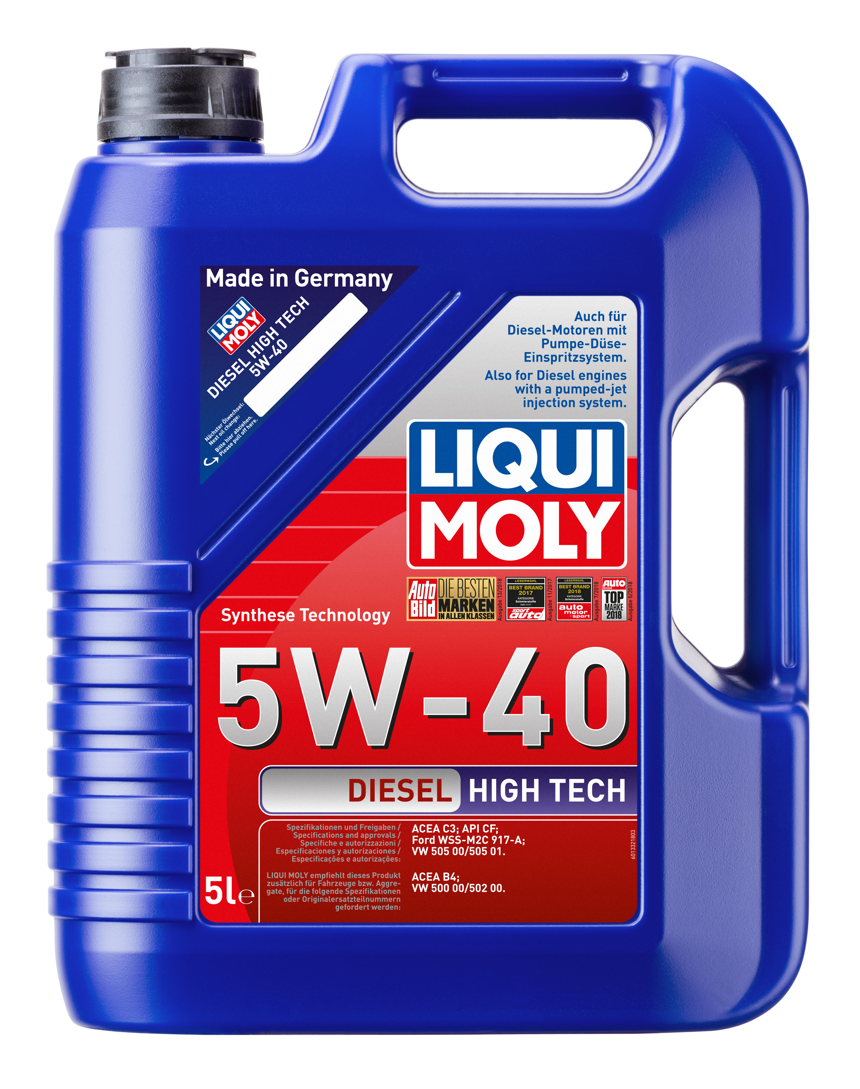 Motor oil Liqui Moly Diesel High Tech 5W40 C3 5L