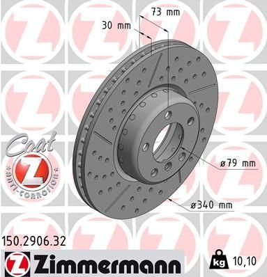 ZIMMERMANN Brake disc two-part brake disc 150.2906.32 Brake rotor,Brake discs BMW,1 Schrägheck (F20),3 Touring (F31),3 Limousine (F30, F80)