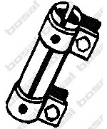 BOSAL Pipe Connector, exhaust system VW,AUDI,SKODA 265-119 357253141A,443253141D,1H0253141A  357253141A,1H0253141A,357253141A,1H0253141A,357253141