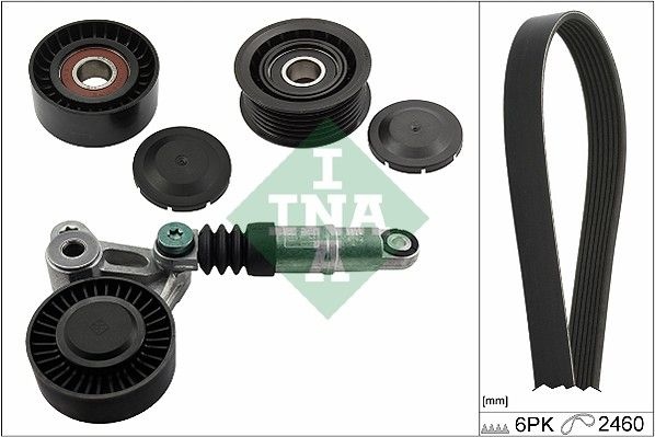 INA V-ribbed belt set AUDI 529 0075 10 059145201D,059145201F,059145201H Serpentine belt kit,Auxiliary belt kit,Poly V-belt kit,V-ribbed belt kit