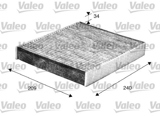 VALEO Pollen filter Activated Carbon Filter 698883 Filter, interior air,Cabin filter FORD,MONDEO IV Turnier (BA7),Focus II Schrägheck (DA_, HCP, DP)