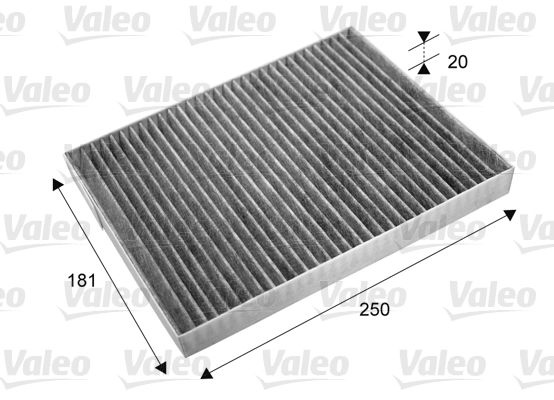 VALEO Pollen filter Activated Carbon Filter 715667 Filter, interior air,Cabin filter RENAULT,KOLEOS (HY_)