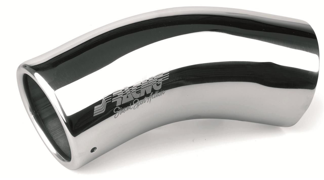 Angled Exhaust Tip Round Diameter 76 7 inches / Inlet Dia. 73mm Stainless Simoni Racing