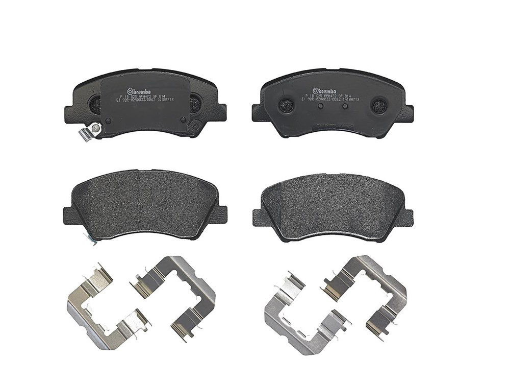 BREMBO Brake pad set HYUNDAI,KIA P 18 025 106400172401,106400172402,1014026444 1014029388,4048003200,4048008200,4048059400,8889939601,581010UA00