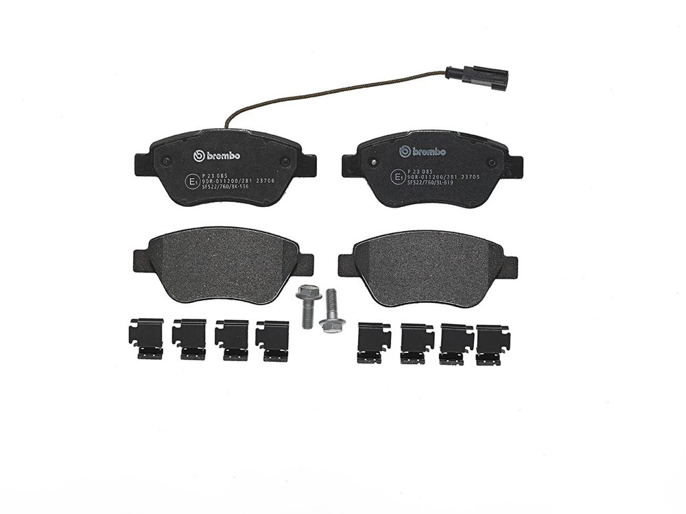 BREMBO Brake pad set FIAT,ALFA ROMEO,LANCIA P 23 085 71770062,0000071772224,0000077362091 0000077362548,0071770082,71752983,71754802,71770082,71772224
