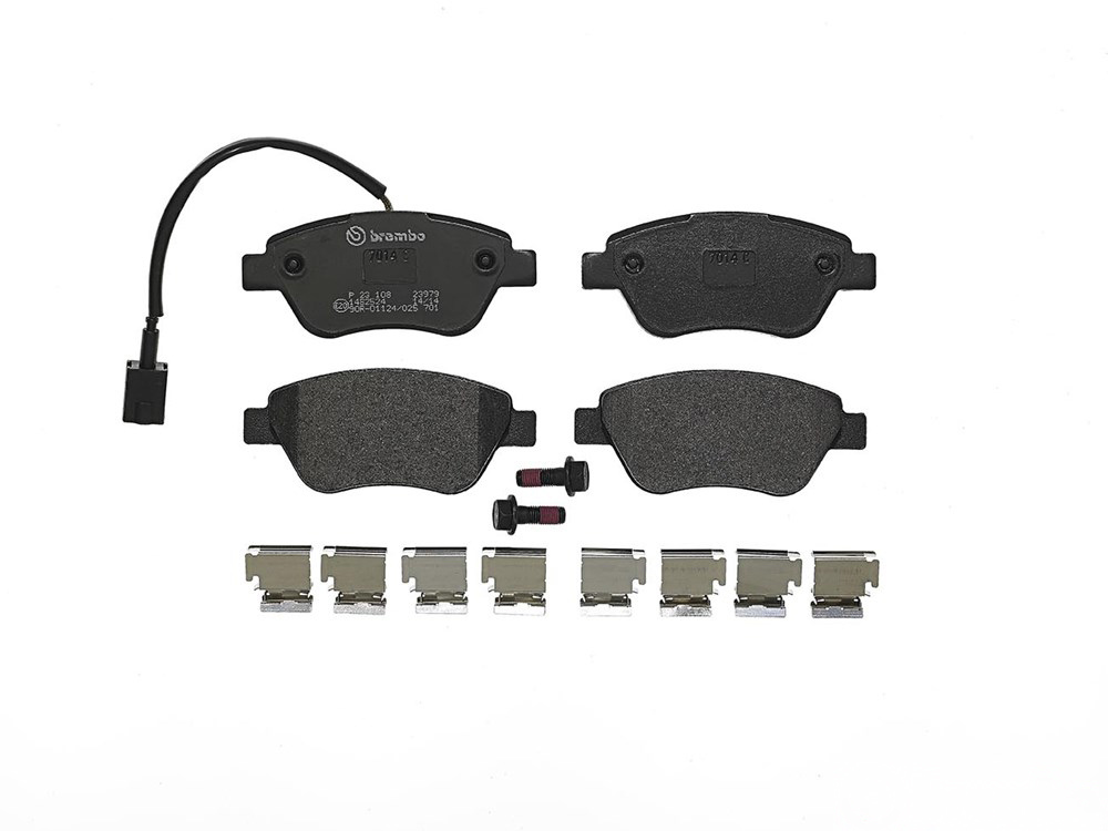 BREMBO Brake pad set PRIME LINE incl. wear warning contact P 23 108 Brake pads,Brake pad set, disc brake FIAT,ALFA ROMEO,ABARTH,GRANDE PUNTO (199)