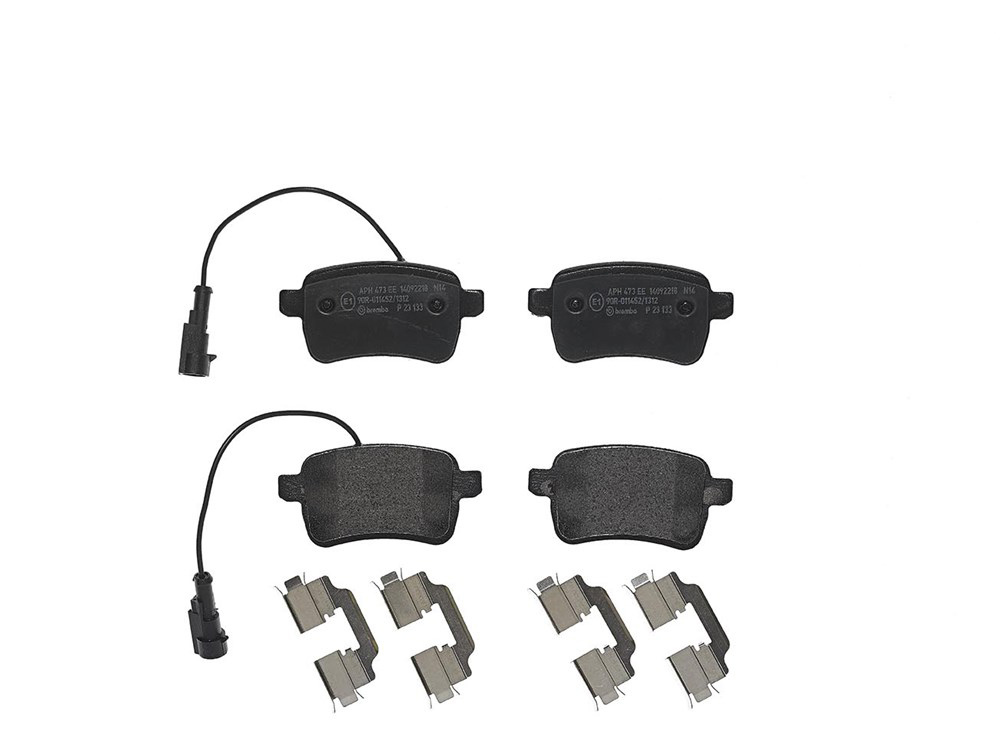 BREMBO Brake pad set PRIME LINE incl. wear warning contact P 23 133 Brake pads,Brake pad set, disc brake ALFA ROMEO,DODGE,GIULIETTA (940)