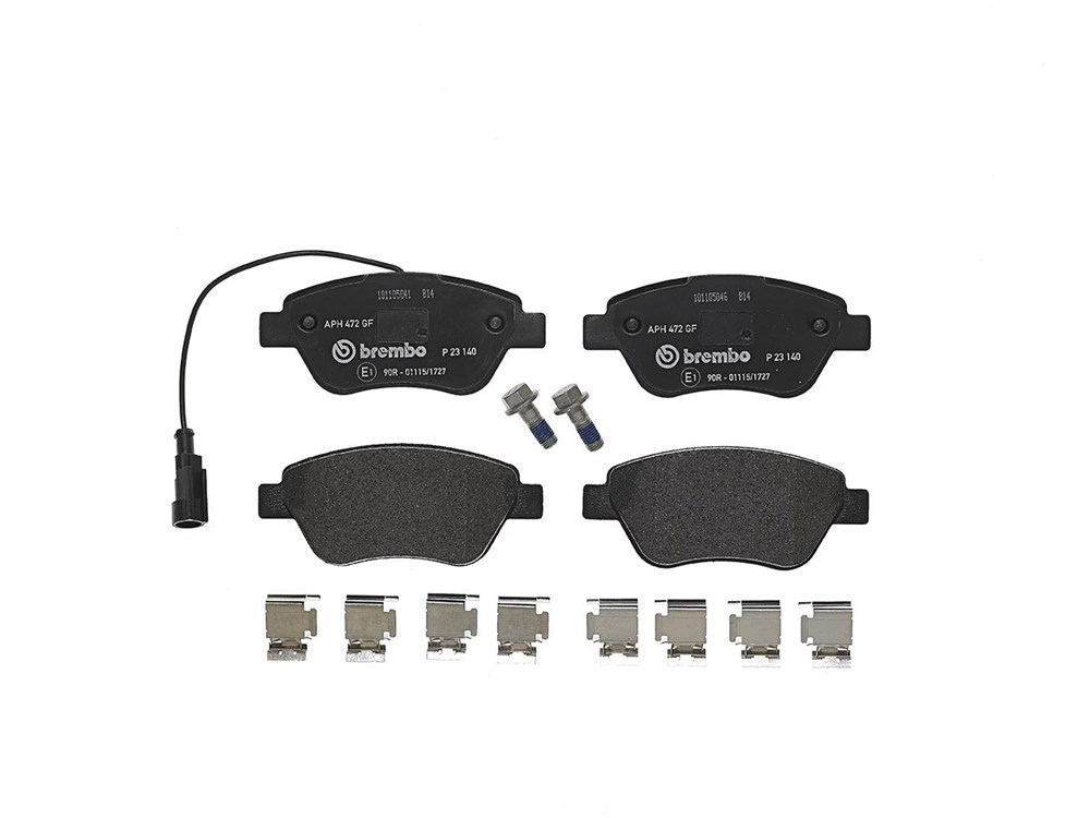 BREMBO Brake pad set PRIME LINE incl. wear warning contact P 23 140 Brake pads,Brake pad set, disc brake FIAT,PEUGEOT,CITROËN,500 (312)