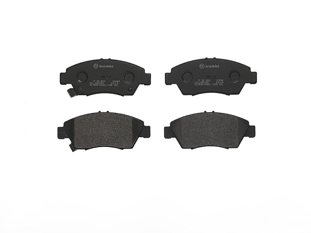 BREMBO Brake pad set PRIME LINE with acoustic wear warning P 28 024 Brake pads,Brake pad set, disc brake HONDA,Jazz II Schrägheck (GD_, GE3, GE2)