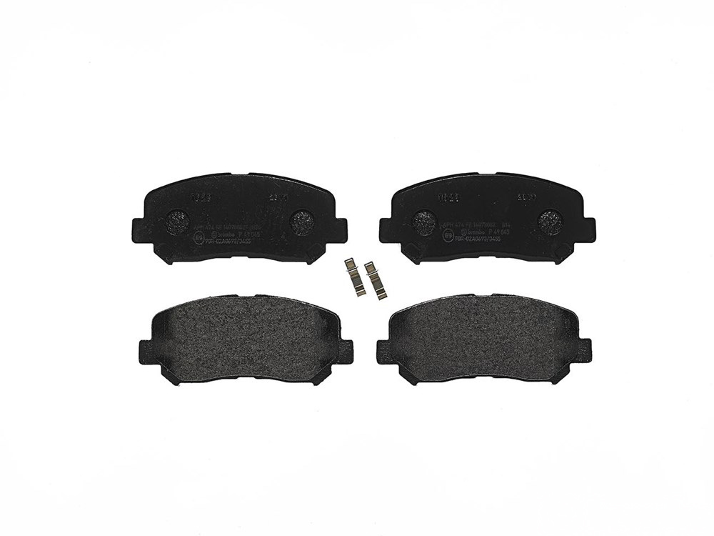 BREMBO Brake pad set MAZDA P 49 045 K0Y13323Z,K0Y13328Z,K0Y13328ZA K0Y13328ZB,KCYR3328Z,KDY93328Z,KDY93328Z9C,KDY93328ZA,KDY93328ZA9C,KGY03328Z