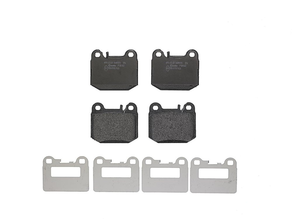 BREMBO Brake pad set MERCEDES-BENZ,MASERATI P 50 043 7749D874,1634200720,163420072037 1634200920,163420092027,1634201120,A1634200720,A163420072037