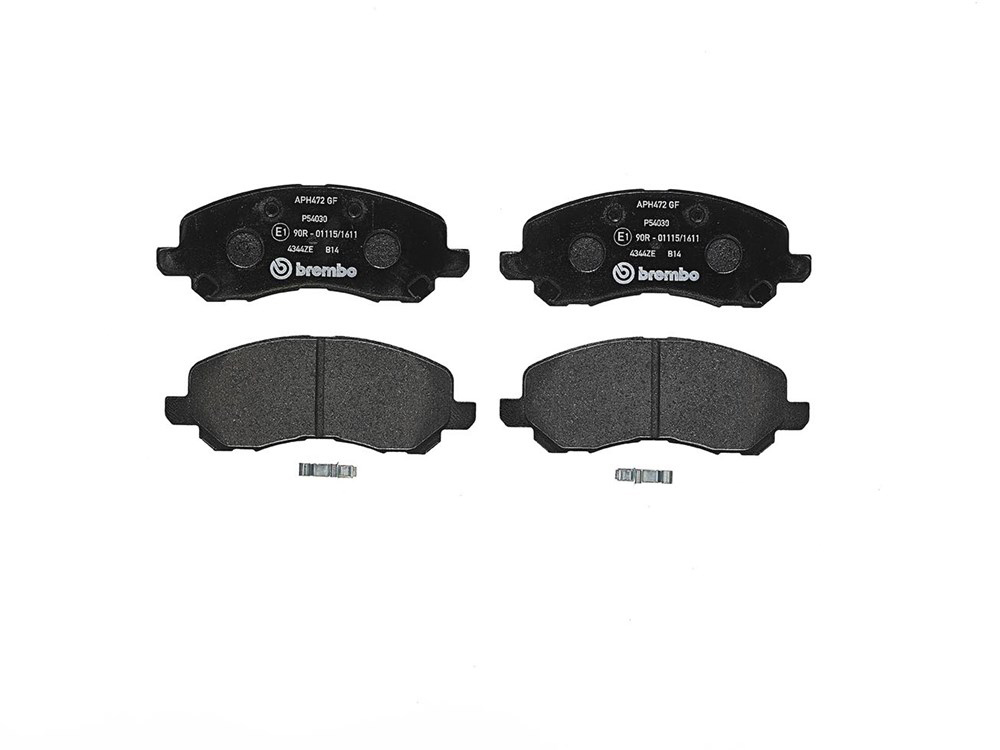 BREMBO Brake pad set FIAT,HYUNDAI,PEUGEOT P 54 030 128419102,7741D866,05191217AA 068035576AA,068035576AB,4313429,4383950,5191217AA,5191231AA,5191244AA