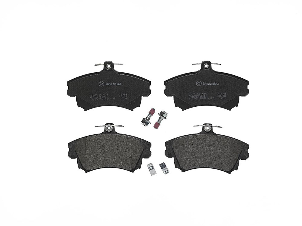 BREMBO Brake pad set VOLVO,MITSUBISHI,SMART P 54 036 4605A658,M850976,MR527656 MR955351,MZ690339,X3511010,4544210010,4544210110,A4544210010,30623253